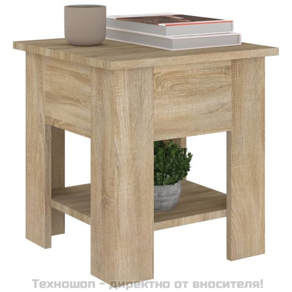 Маса за кафе, дъб сонома, 40x40x42 см, инженерно дърво