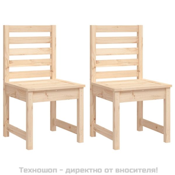 Градински трапезен комплект от 4 части, масивен бор