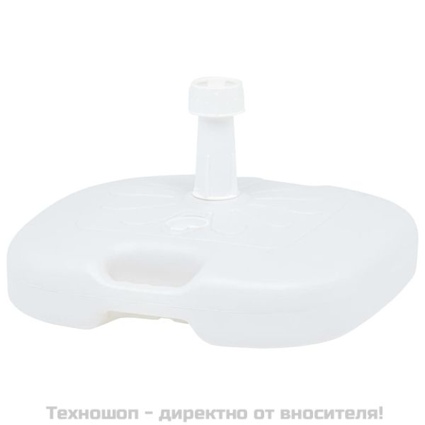 Основа за чадър, за пясък/вода, 16 л, бяла, пластмаса