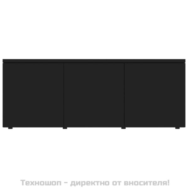 ТВ шкаф, черен, 80x34x30 см, инженерно дърво