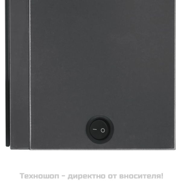 LED шкаф с огледало за баня, 89x14x62 см, сив