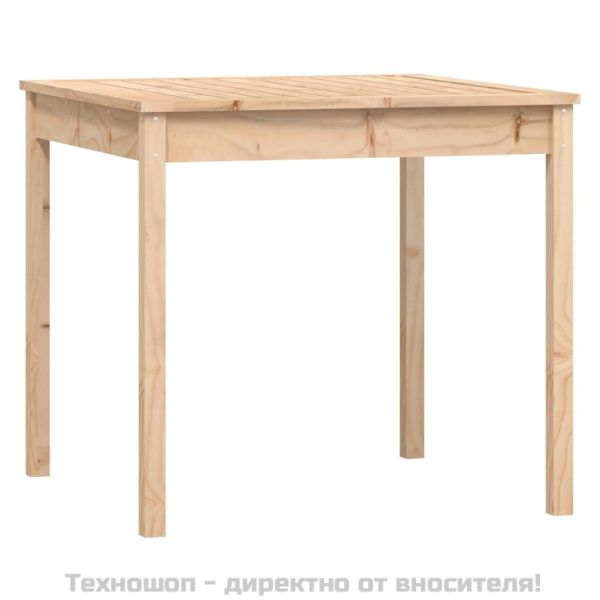 Градински трапезен комплект от 5 части, масивен бор