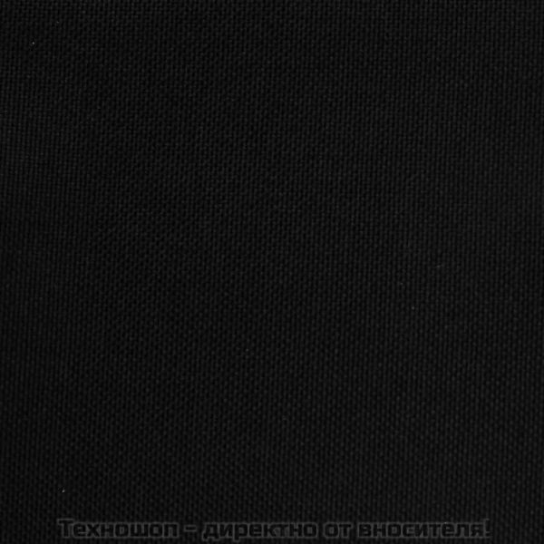 Релаксиращ стол с табуретка, черна, текстил