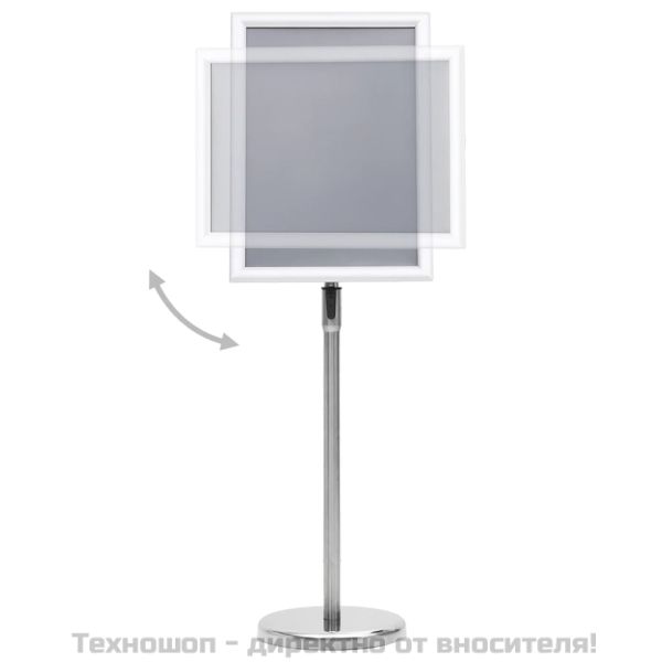 A3 постер борд на стойка, сребрист, алуминиева сплав