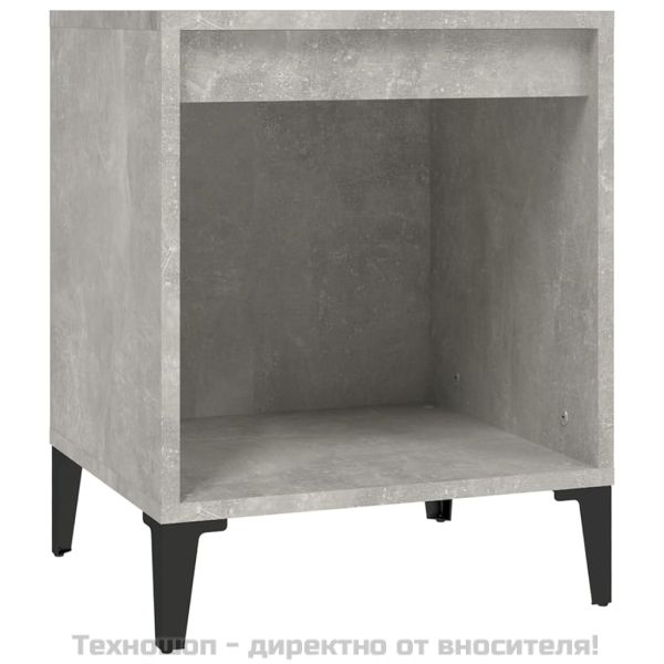Нощно шкафче, бетонно сиво, 40x35x50 см