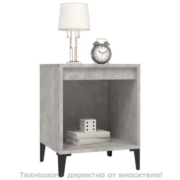 Нощно шкафче, бетонно сиво, 40x35x50 см