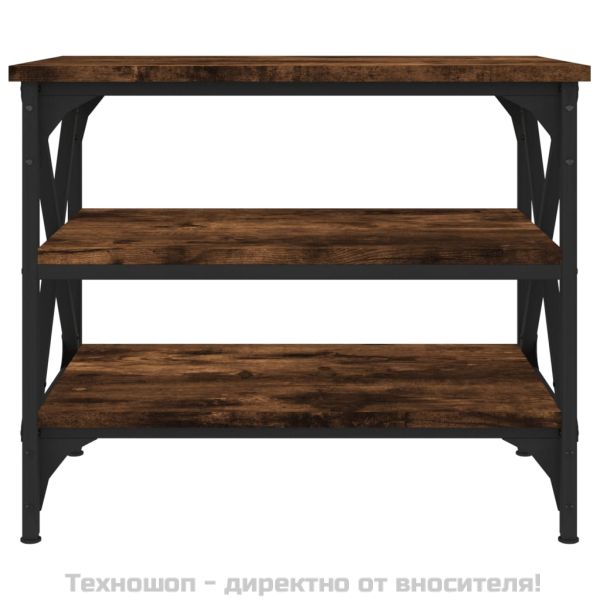 Странична маса, опушен дъб, 55x38x45 см, инженерно дърво