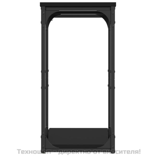 Странична маса, черна, 40x30x60 см, инженерно дърво