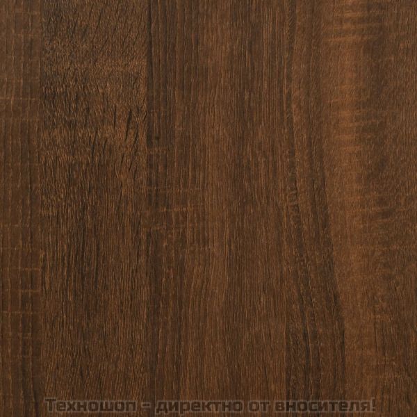 Комплект ТВ шкафове от 3 части, кафяв дъб, инженерно дърво