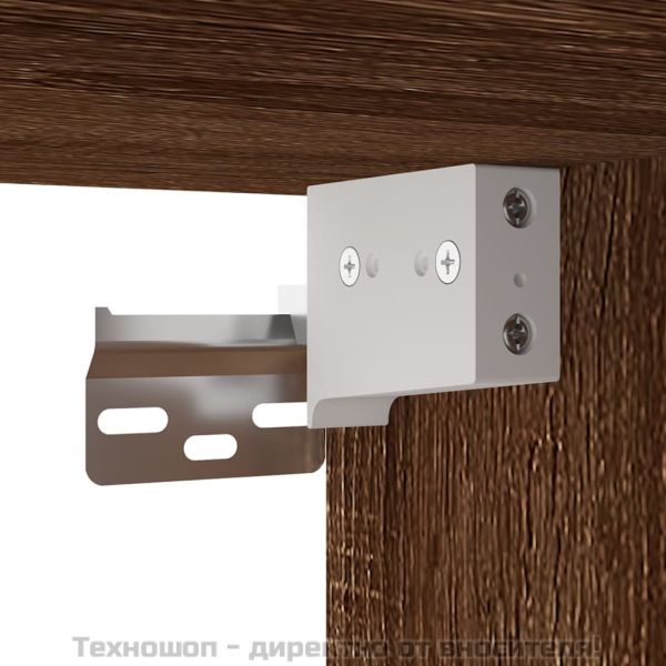 ТВ шкафове със стенен монтаж, 2 бр, кафяв дъб, 57x34,5x40 см