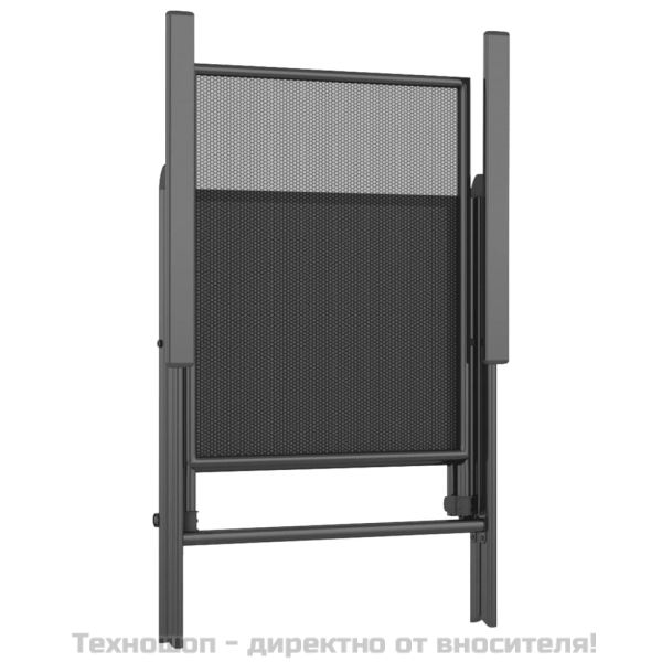 Градински трапезен комплект от 9 части, антрацит, стомана