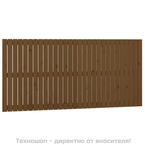Стенна табла за спалня, меденокафява, 185x3x90 см, бор масив