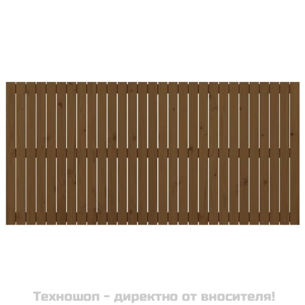 Стенна табла за спалня, меденокафява, 185x3x90 см, бор масив