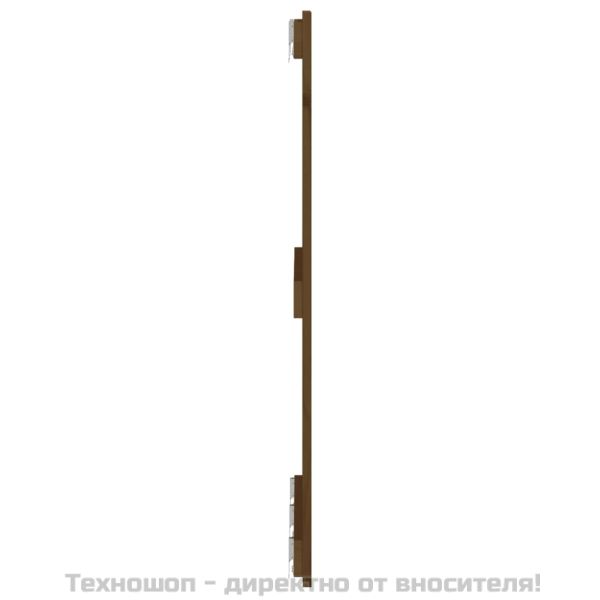 Стенна табла за спалня, меденокафява, 185x3x90 см, бор масив