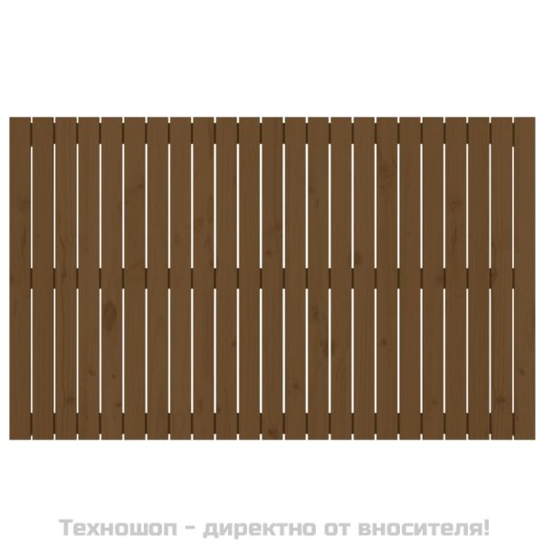 Стенна табла за спалня, меденокафява, 147x3x90 см, бор масив