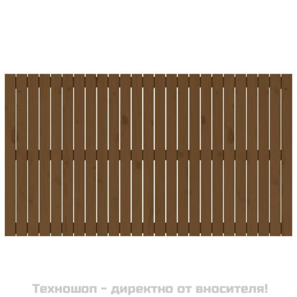 Стенна табла за спалня, меденокафява, 159,5x3x90 см, бор масив