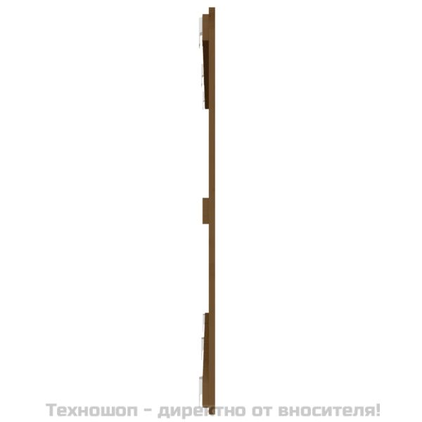 Стенна табла за спалня, меденокафява, 159,5x3x90 см, бор масив