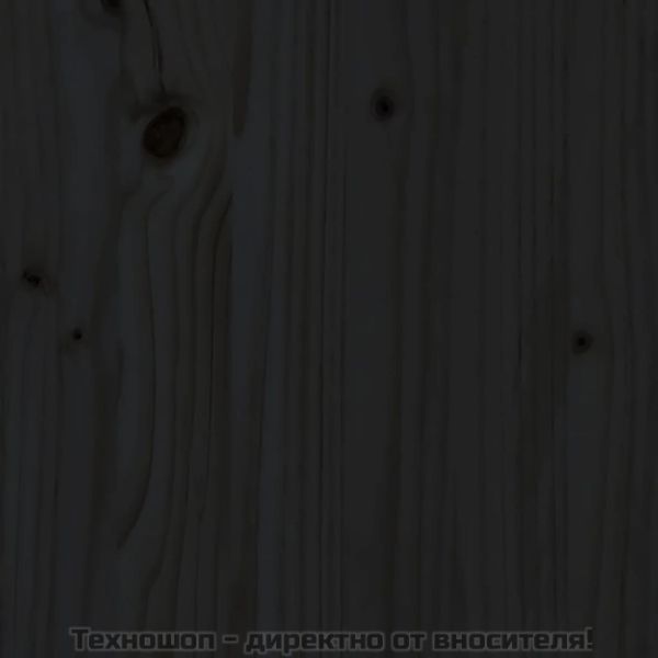 Кафе маса, черна, Ø 40x60 см, борово дърво масив