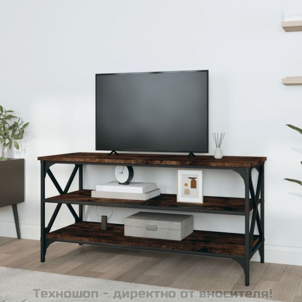 ТB шкаф, опушен дъб, 100x40x50 см, инженерно дърво