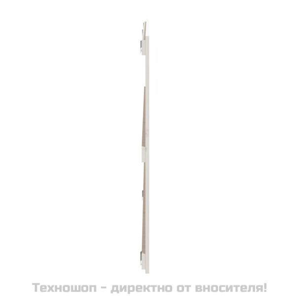 Стенна табла за спалня, бяла, 204x3x90 см, борово дърво масив