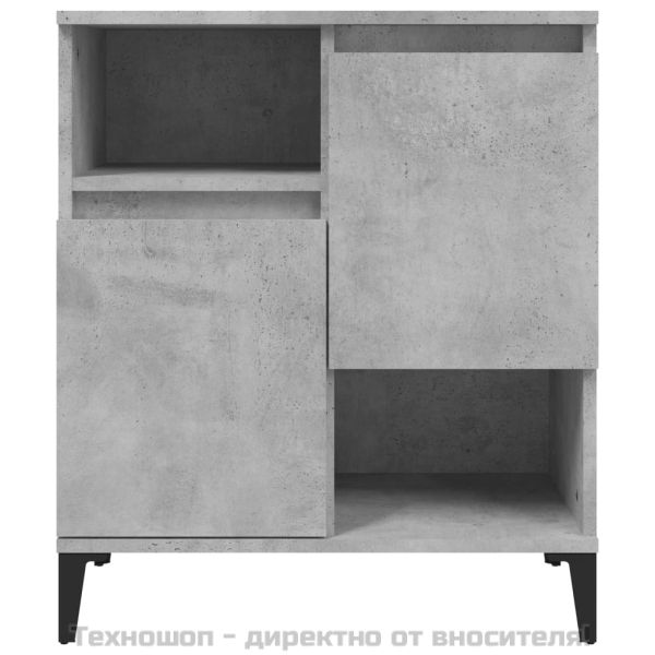 Сайдборд, 2 бр, бетонно сив, 60x35x70 см, инженерно дърво