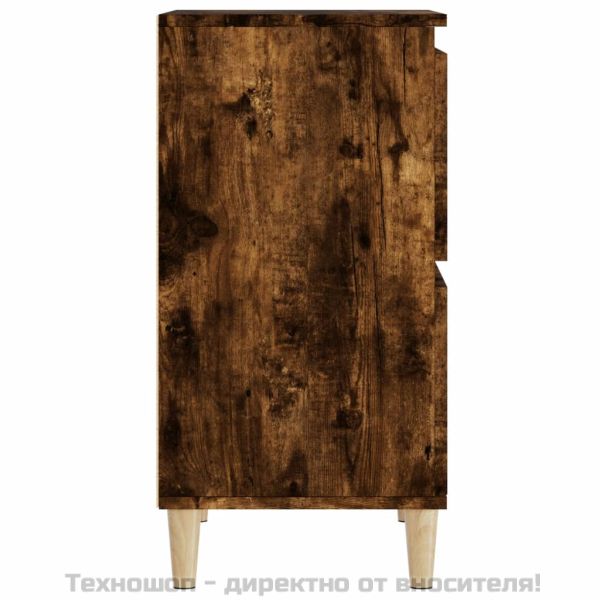 Сайдборд, 2бр, опушен дъб, 60x35x70 см, инженерно дърво
