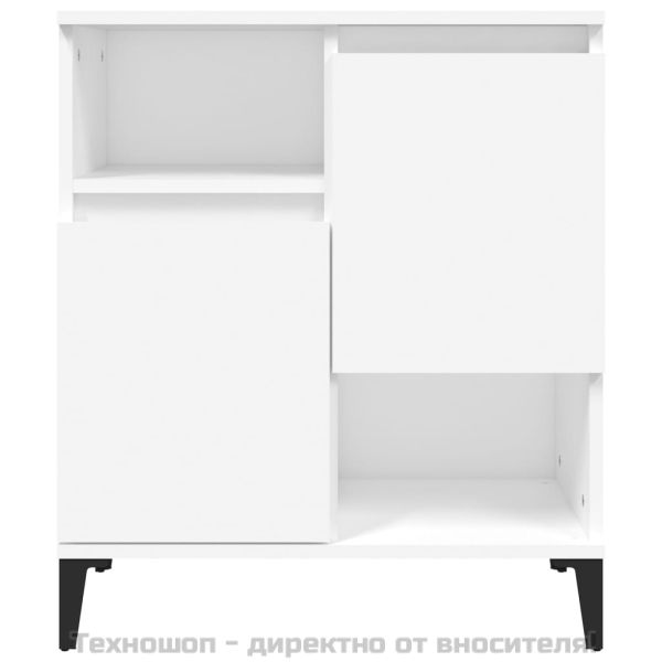 Сайдборд, 3бр, бяло, 60x35x70 см, инженерно дърво