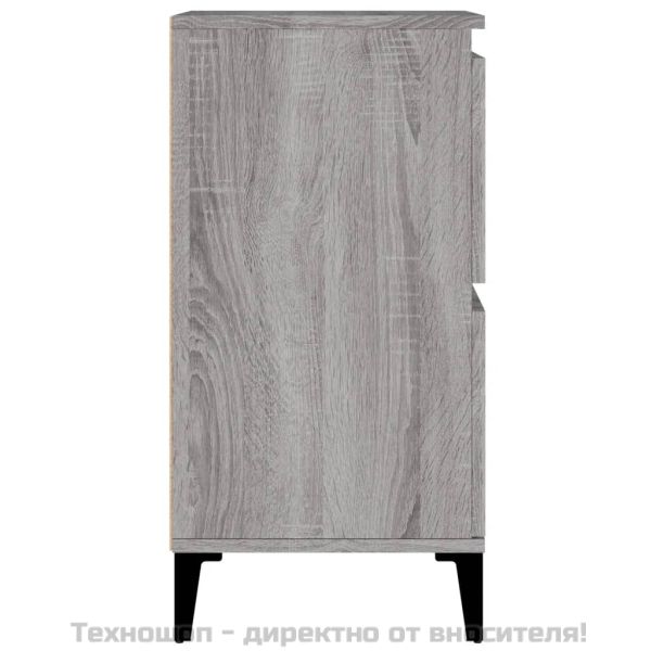 Сайдборд, 3 бр, сив сонома, 60x35x70 см, инженерно дърво