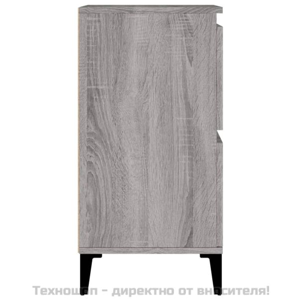 Сайдборд, 2 бр, сив сонома, 60x35x70 см, инженерно дърво