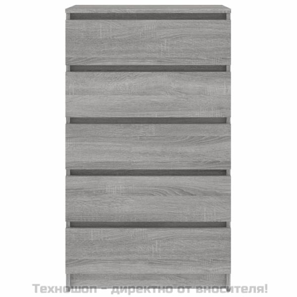 Скрин с чекмеджета, сив сонома, 60x36x103 см, инженерно дърво