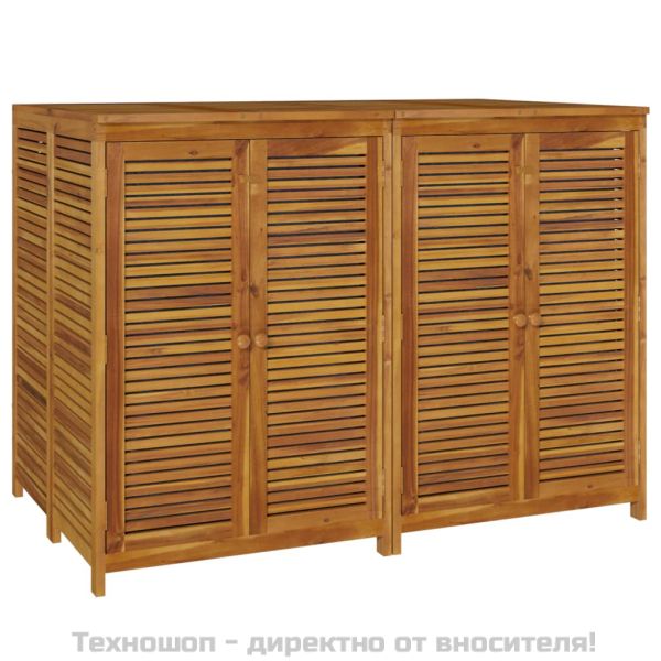 Градинска кутия за съхранение, 140x87x104 см, акация масив