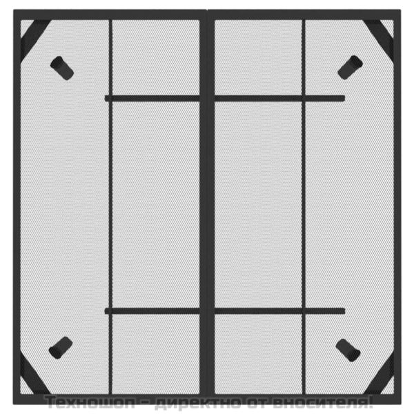 Градинска маса антрацит 100x100x72 cм стомана мрежа