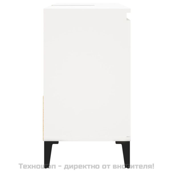 Шкаф за баня, бял, 65x33x60 см, инженерно дърво