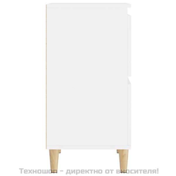 Сайдборди, 2 бр, бели, 60x35x70 см, инженерно дърво