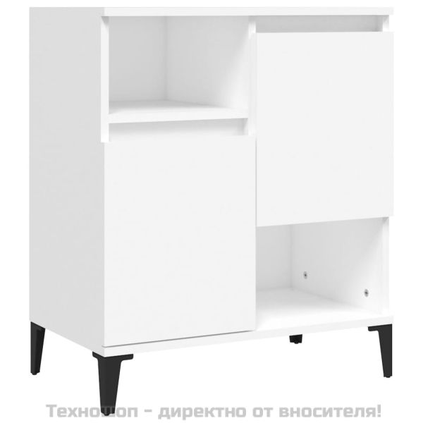 Сайдборди, 2 бр, бели, 60x35x70 см, инженерно дърво