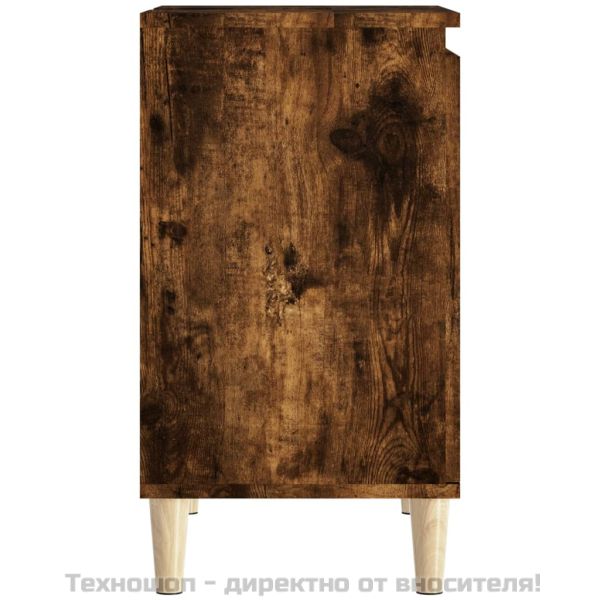 Шкаф за мивка, опушен дъб, 58x33x60 см, инженерно дърво