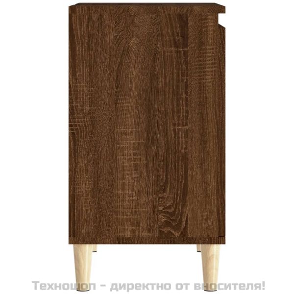 Шкаф за мивка, кафяв дъб, 58x33x60 см, инженерно дърво