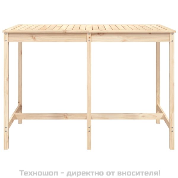 Градинска маса, 159,5x82,5x110 см, борово дърво масив