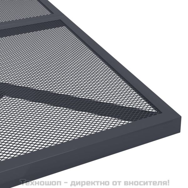 Градински трапезен комплект от 5 части, антрацит, стомана