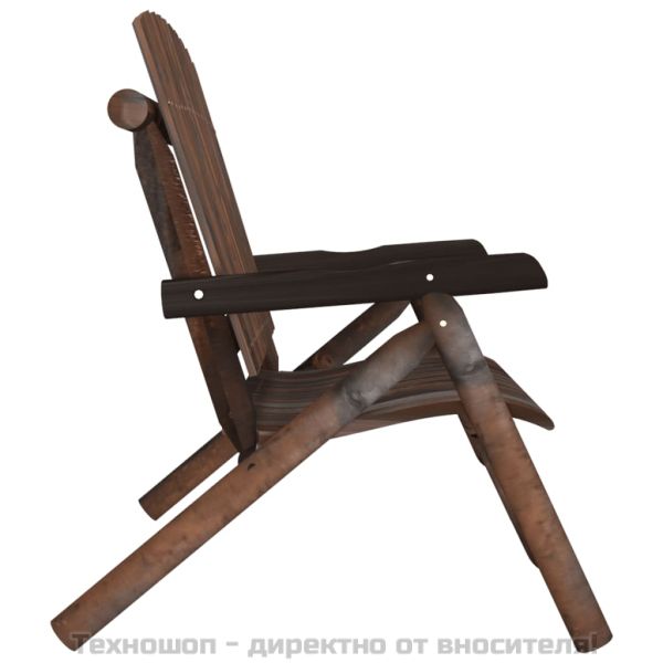 2-местна градинска пейка, 119x85x98 см, масивен смърч