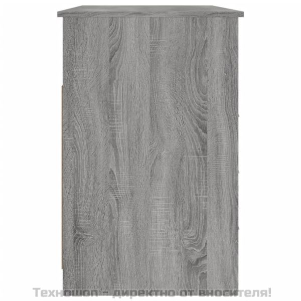 Бюро с чекмеджета, сив сонома, 102x50x76 см, инженерно дърво