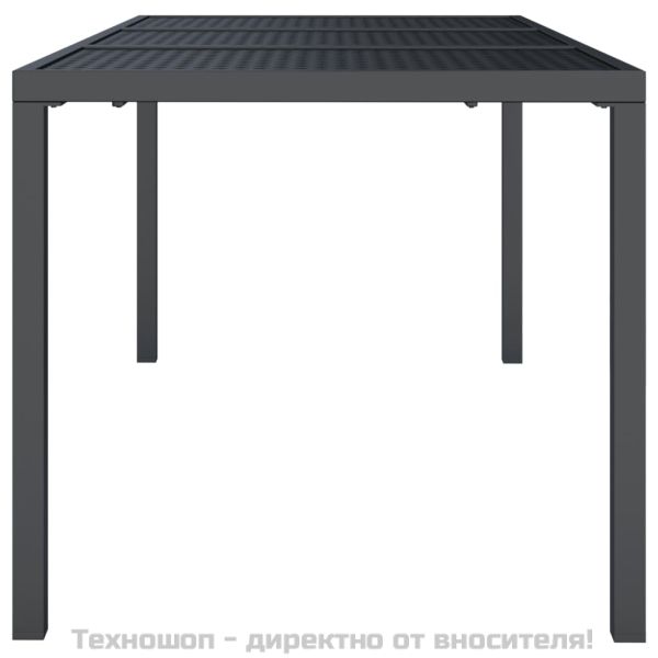 Градинска маса антрацит 165x80x72 cм стомана