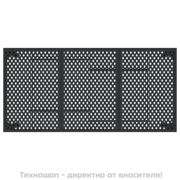 Градинска маса антрацит 165x80x72 cм стомана