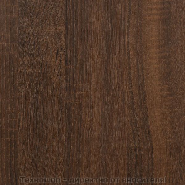 Сайдборд, кафяв дъб, 91x29,5x65 см, инженерно дърво