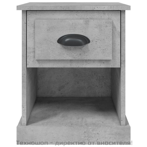 Нощно шкафче, сиво, 39x39x47,5 см, инженерно дърво