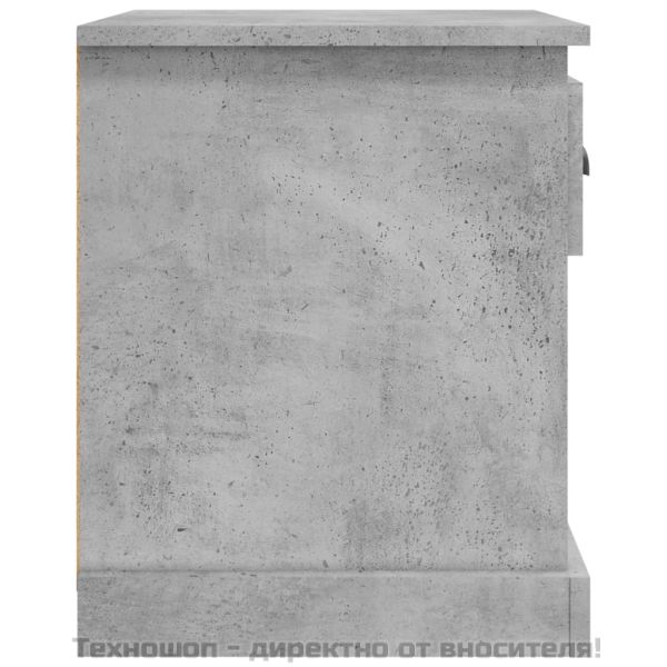 Нощно шкафче, сиво, 39x39x47,5 см, инженерно дърво