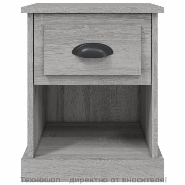 Нощни шкафчета, 2 бр, сив сонома, 39x39x47,5см, инженерно дърво