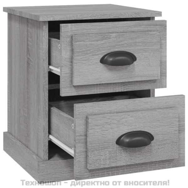 Нощни шкафчета, 2 бр, сив сонома, 39x39x47,5см, инженерно дърво