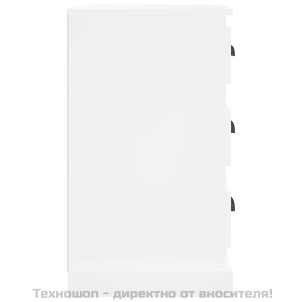Нощно шкафче, бяло, 39x39x67 см, инженерно дърво