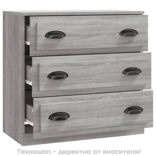 Сайдборд, сив сонома, 70x35,5x67,5 см, инженерно дърво